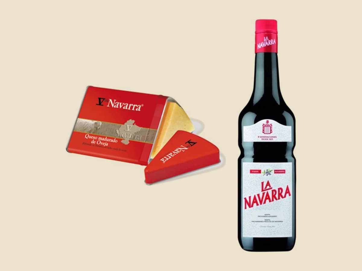 Queso de oveja con mermelada de patxarán de Irular, con Patxarán La Navarra