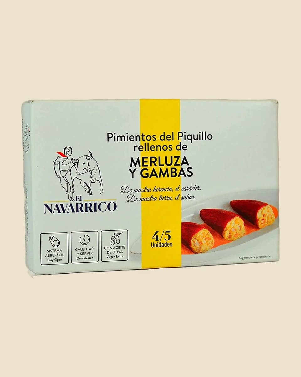 NAVARRICO Pimientos rellenos de merluza y gambas