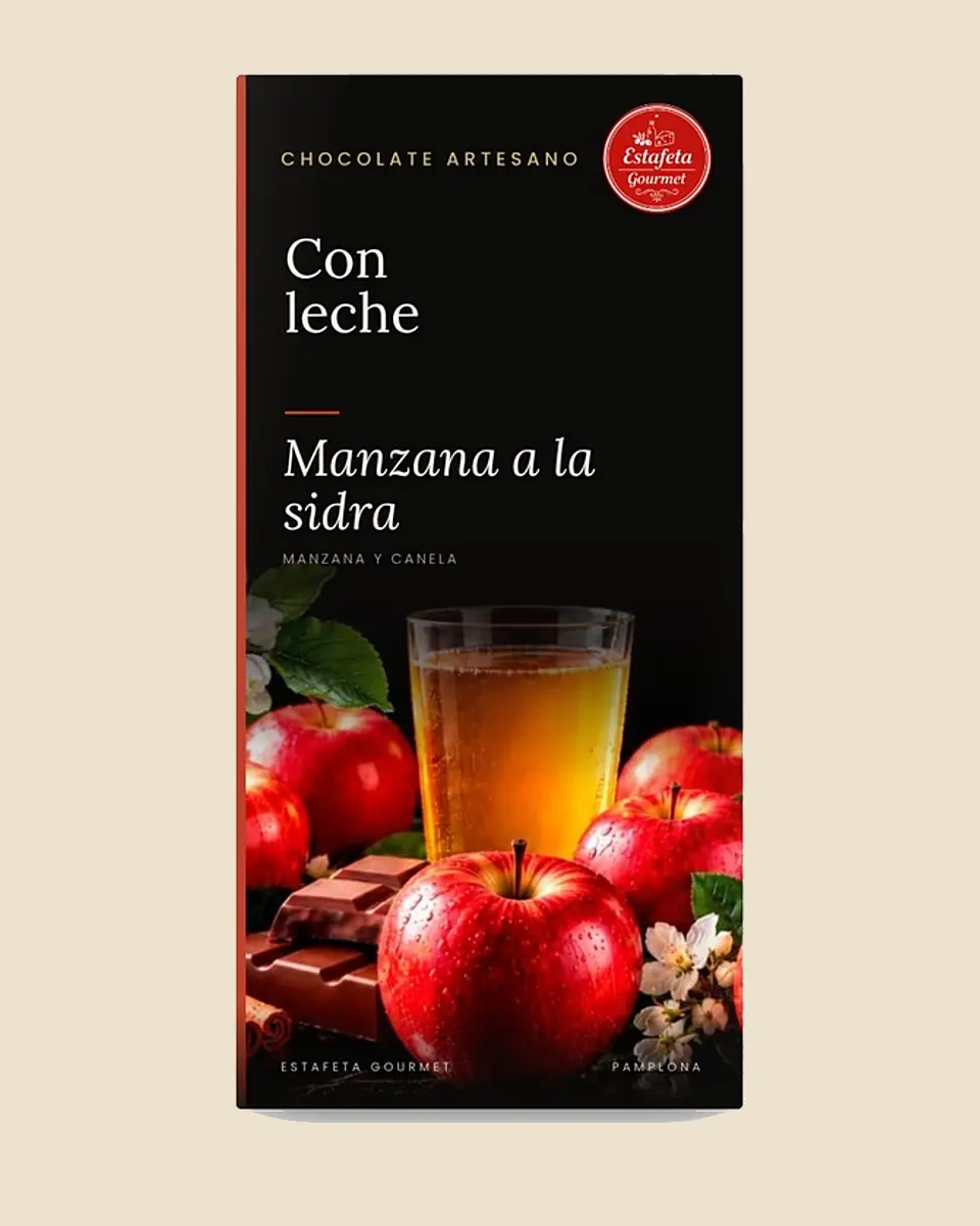 Chocolate con leche manzana a la sidra