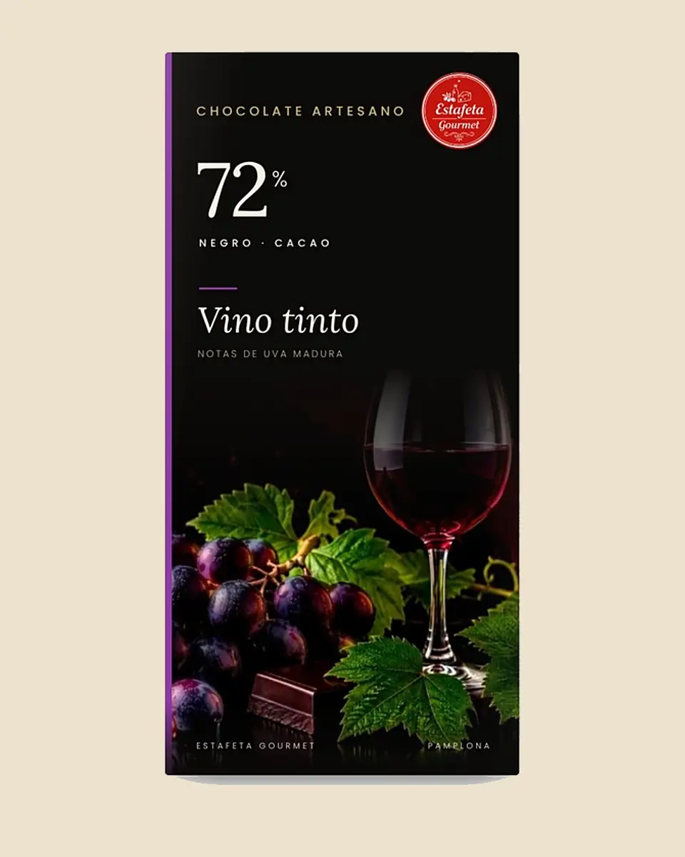Chocolate negro 72 % vino tinto